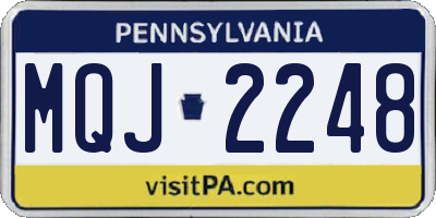 PA license plate MQJ2248