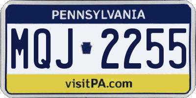 PA license plate MQJ2255