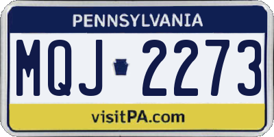 PA license plate MQJ2273