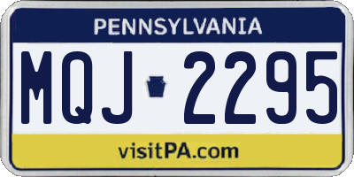PA license plate MQJ2295