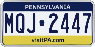 PA license plate MQJ2447