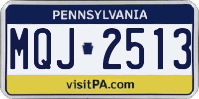 PA license plate MQJ2513