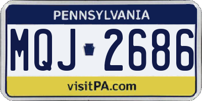 PA license plate MQJ2686