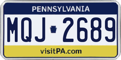 PA license plate MQJ2689