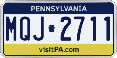 PA license plate MQJ2711