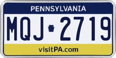 PA license plate MQJ2719
