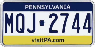 PA license plate MQJ2744
