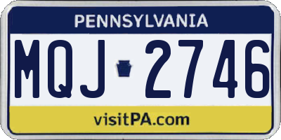 PA license plate MQJ2746