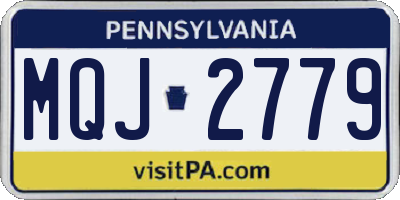 PA license plate MQJ2779
