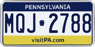 PA license plate MQJ2788