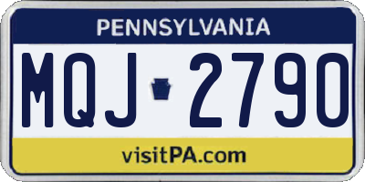 PA license plate MQJ2790