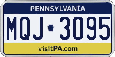 PA license plate MQJ3095
