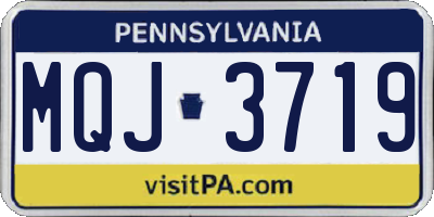 PA license plate MQJ3719