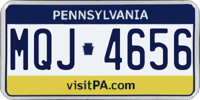 PA license plate MQJ4656