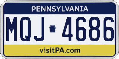 PA license plate MQJ4686