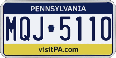 PA license plate MQJ5110
