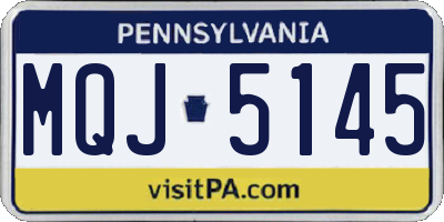 PA license plate MQJ5145