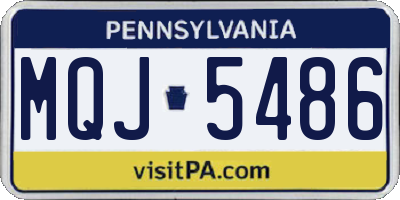 PA license plate MQJ5486