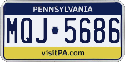 PA license plate MQJ5686