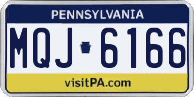 PA license plate MQJ6166