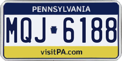 PA license plate MQJ6188