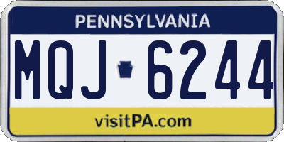 PA license plate MQJ6244