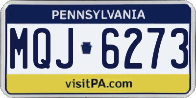 PA license plate MQJ6273