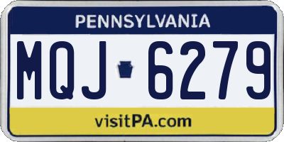 PA license plate MQJ6279