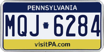PA license plate MQJ6284