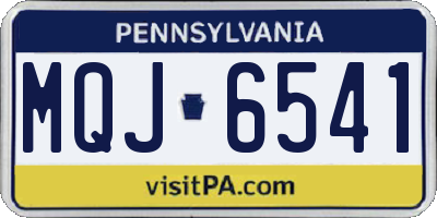 PA license plate MQJ6541