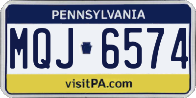 PA license plate MQJ6574