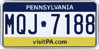 PA license plate MQJ7188
