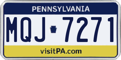 PA license plate MQJ7271