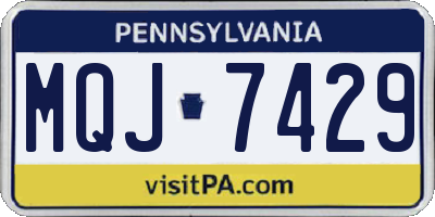 PA license plate MQJ7429