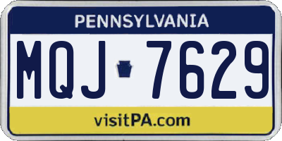 PA license plate MQJ7629