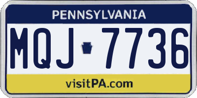 PA license plate MQJ7736