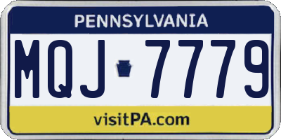 PA license plate MQJ7779
