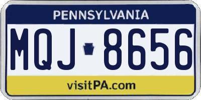 PA license plate MQJ8656