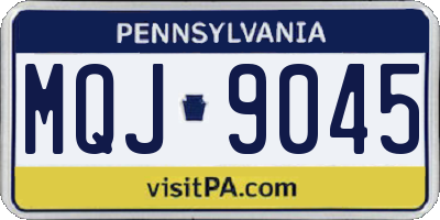 PA license plate MQJ9045