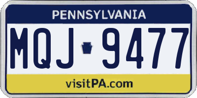 PA license plate MQJ9477