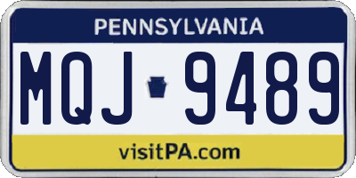 PA license plate MQJ9489