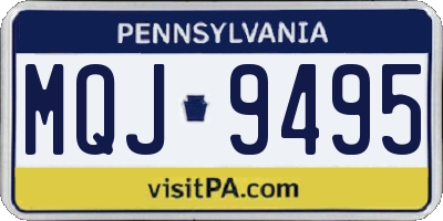 PA license plate MQJ9495