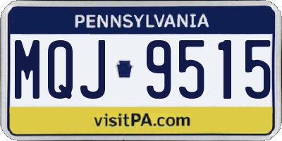 PA license plate MQJ9515