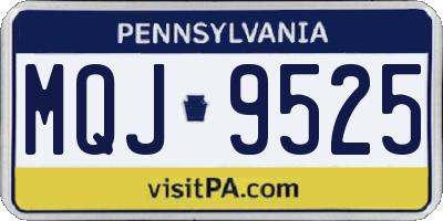 PA license plate MQJ9525
