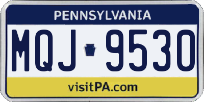 PA license plate MQJ9530