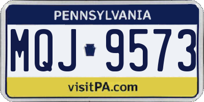 PA license plate MQJ9573