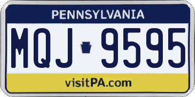 PA license plate MQJ9595