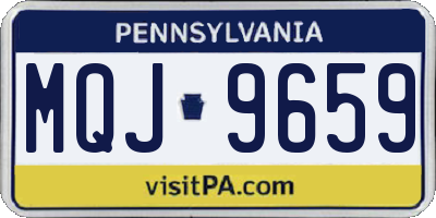 PA license plate MQJ9659