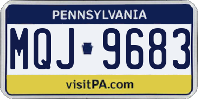 PA license plate MQJ9683