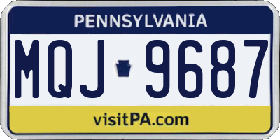 PA license plate MQJ9687